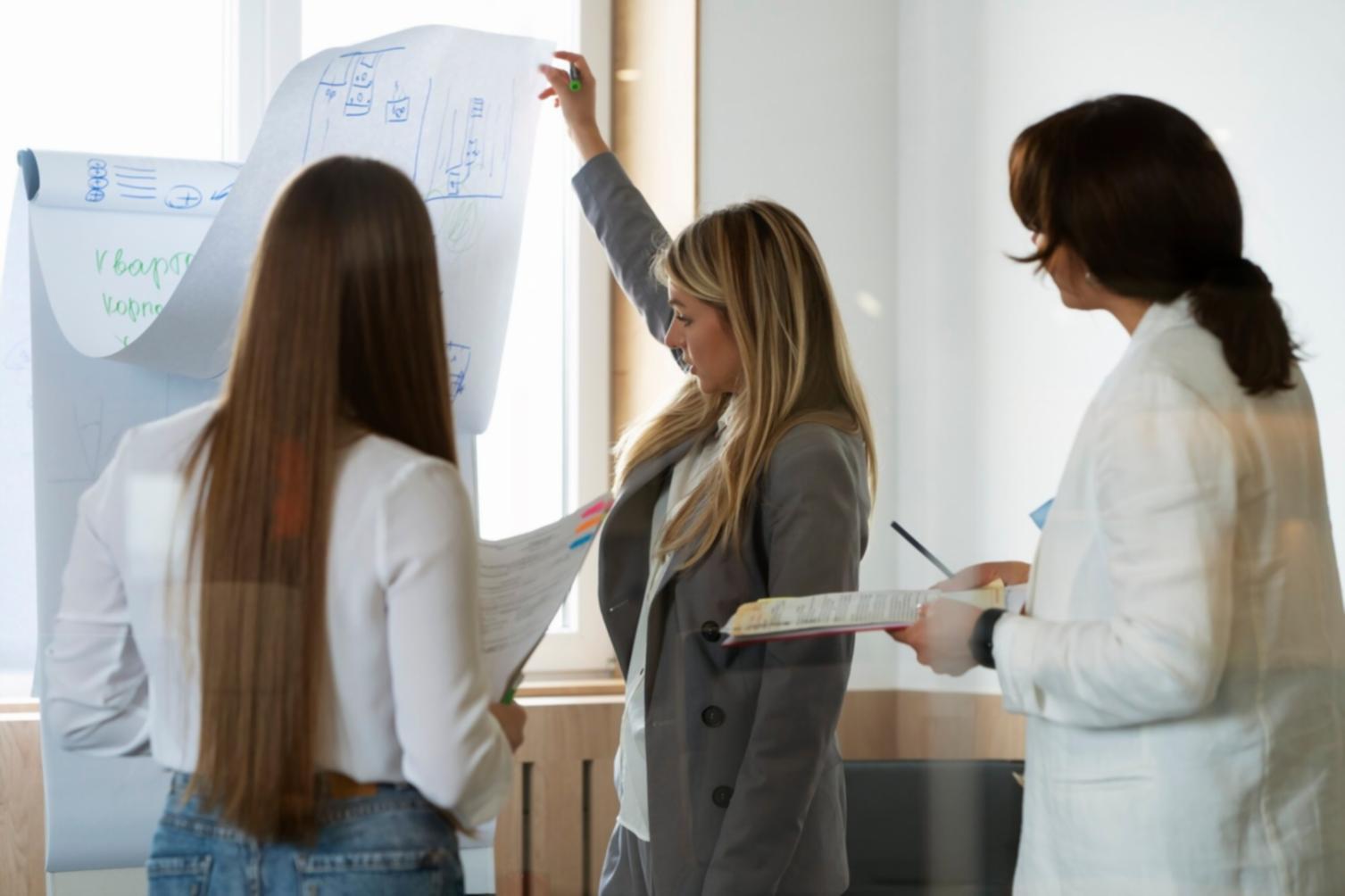 Business professionals engaged in authentic sales strategy discussion